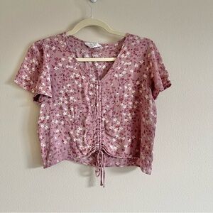 Pink rose women’s crop size Medium